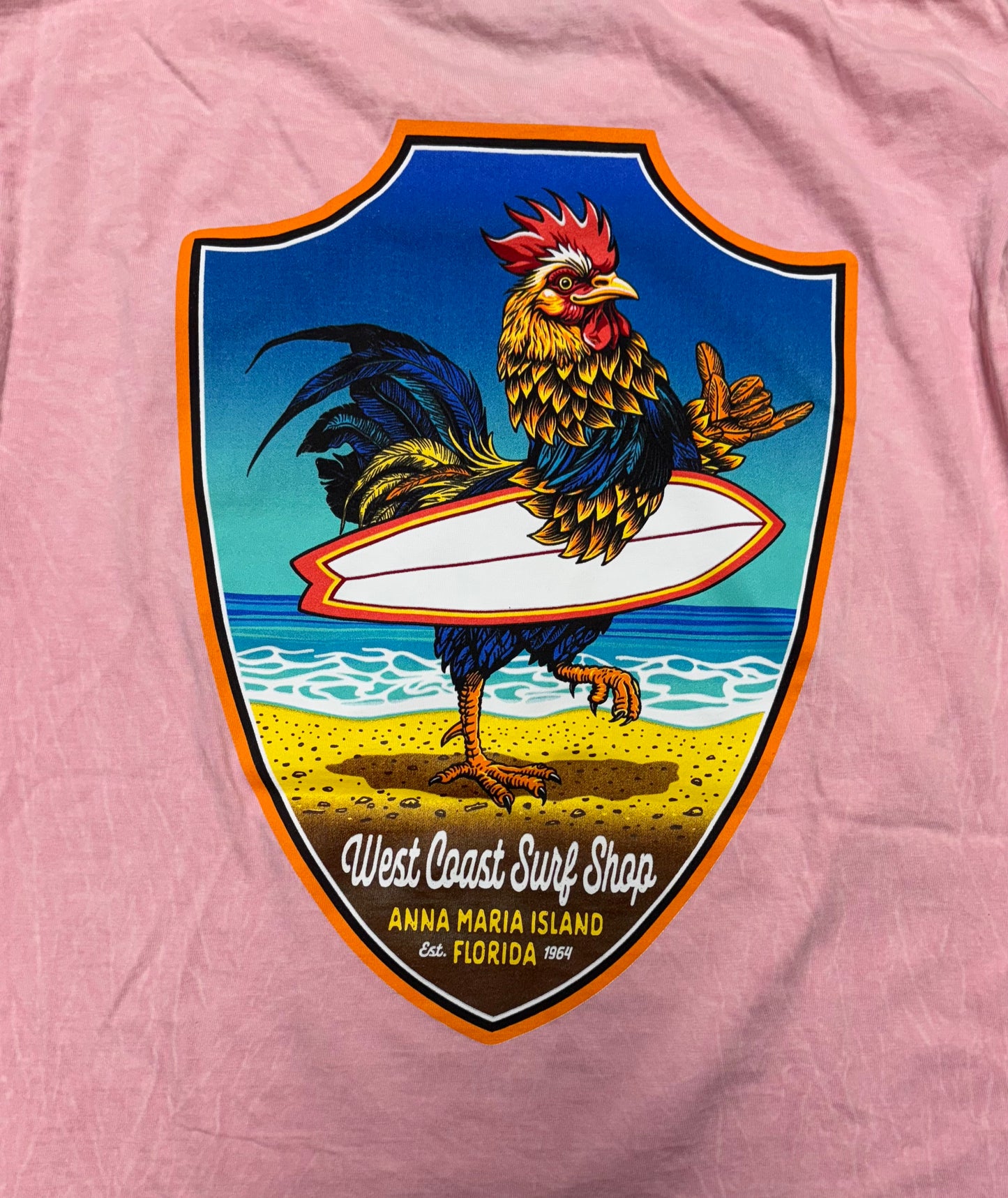 West Coast Surf Shop Rooster Long Sleeve Tee