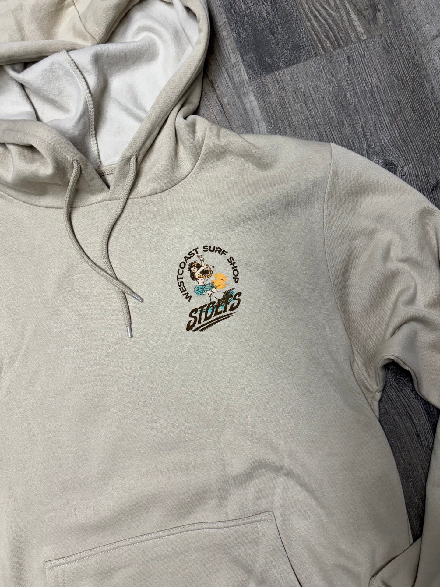 West Coast Surf Shop by Stoefs Studio Hula Girl Hoodie
