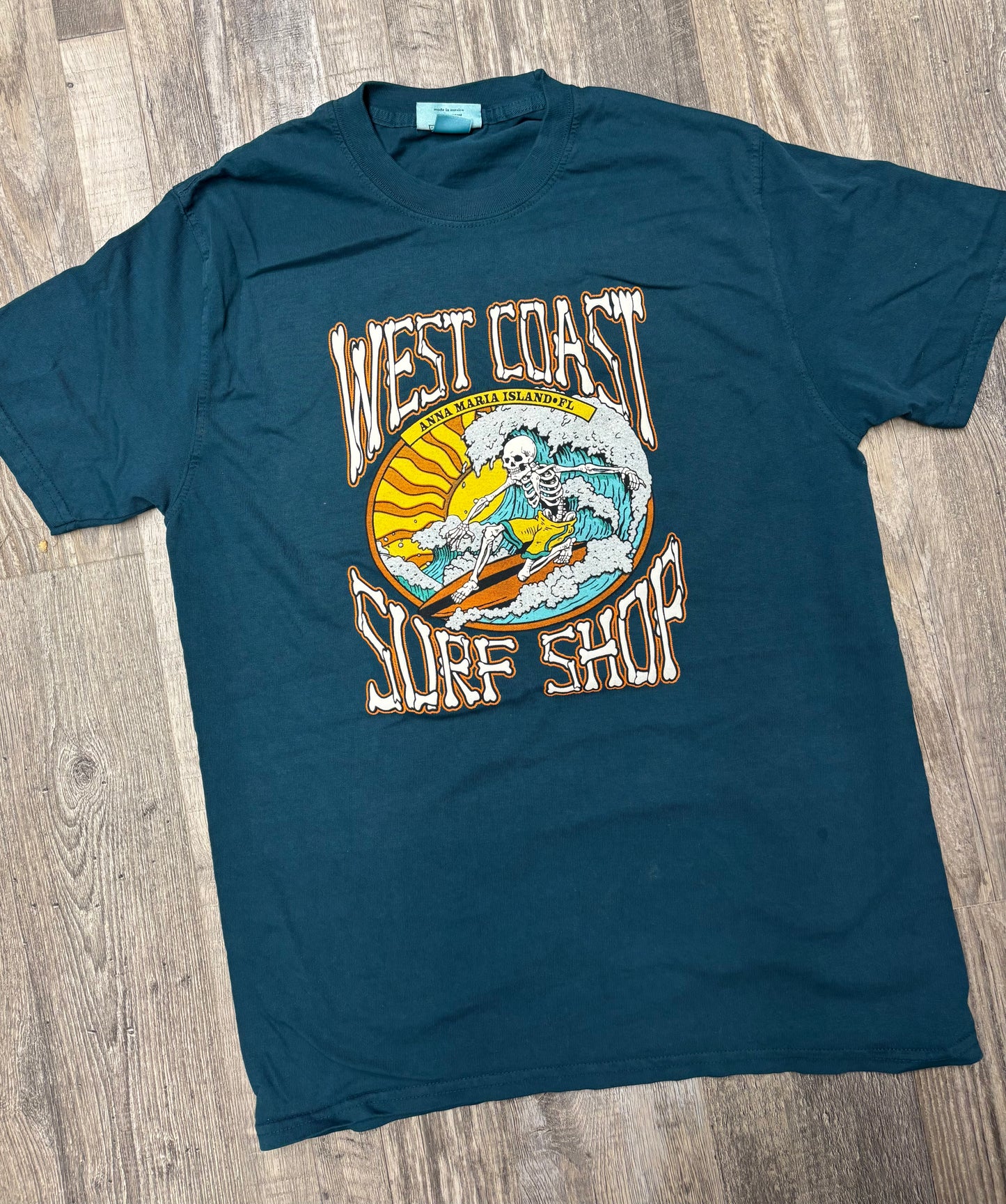 West Coast Surf Shop Surfing Skeleton Tee