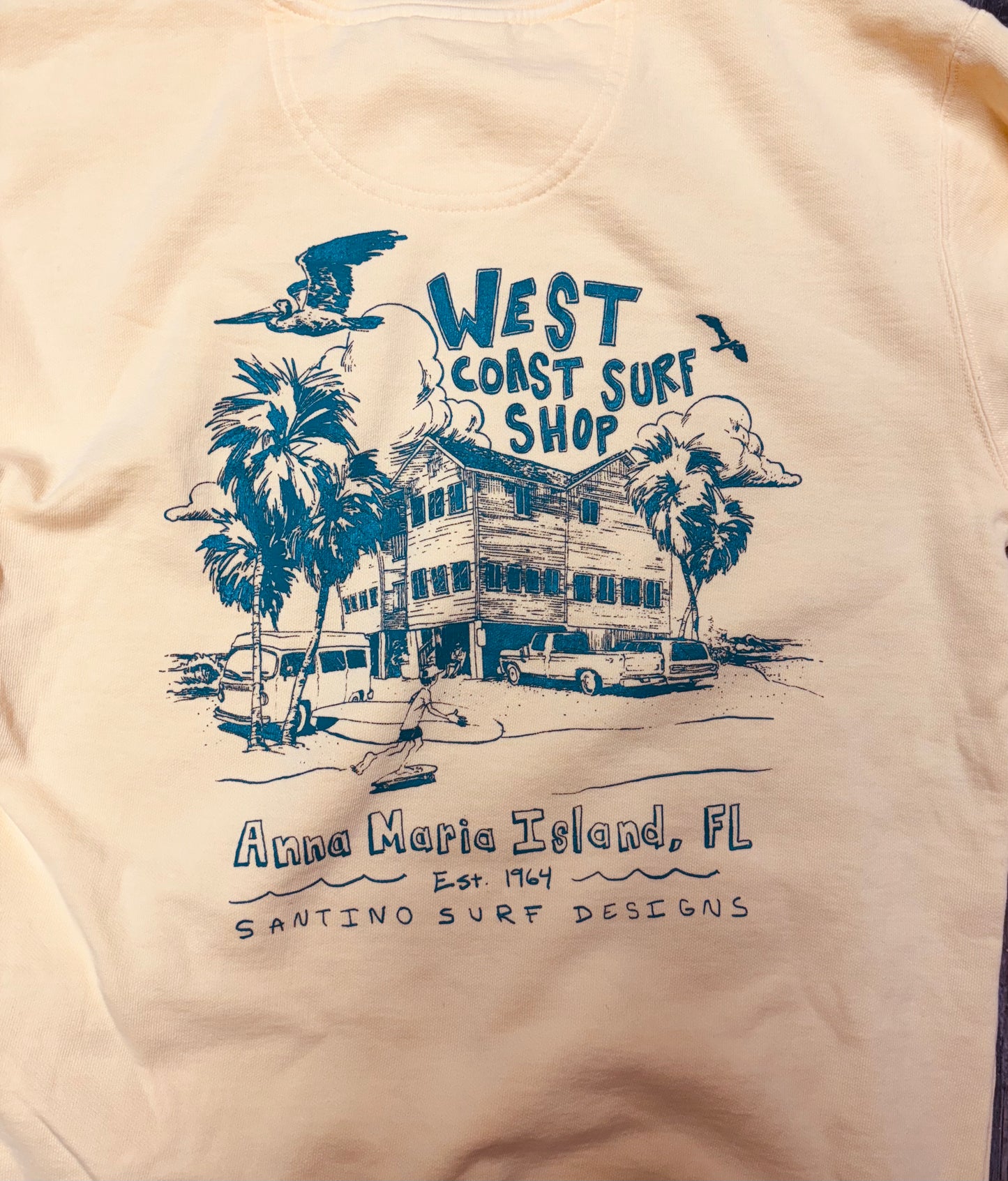 West Coast Surf Shop by Santino Surf Designs Sweatshirt