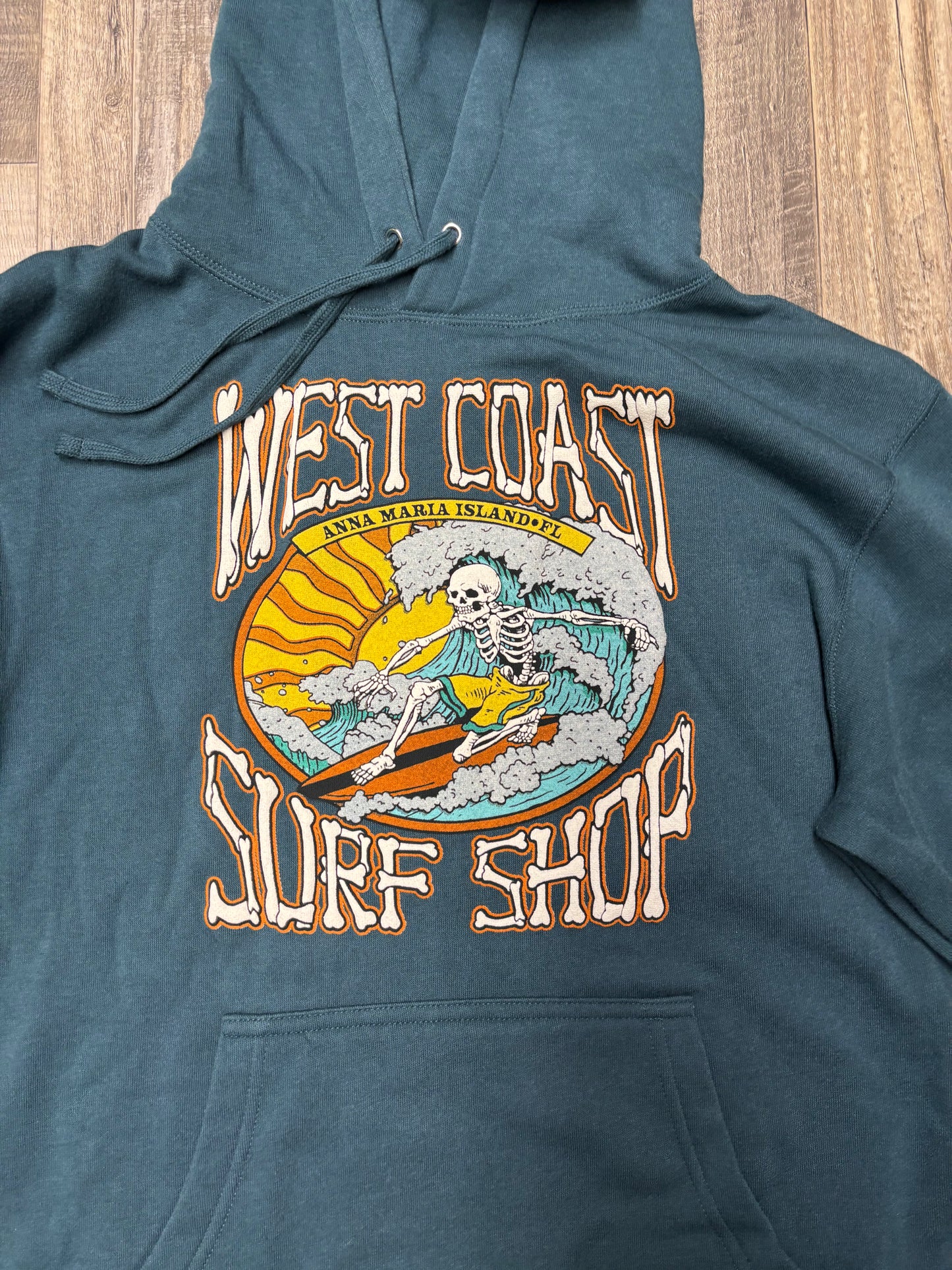 West Coast Surf Shop Surfing Skeleton Hoodie