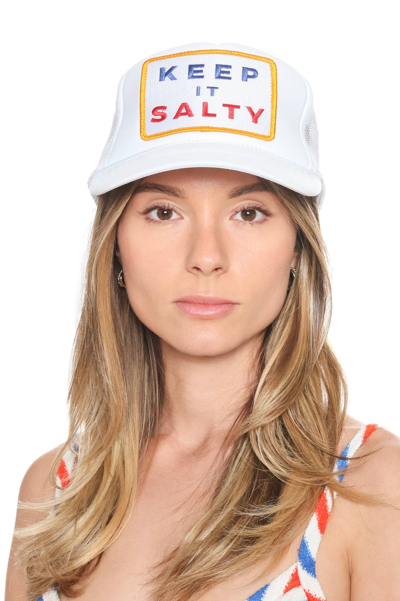 Keep It Salty Trucker Hat in White