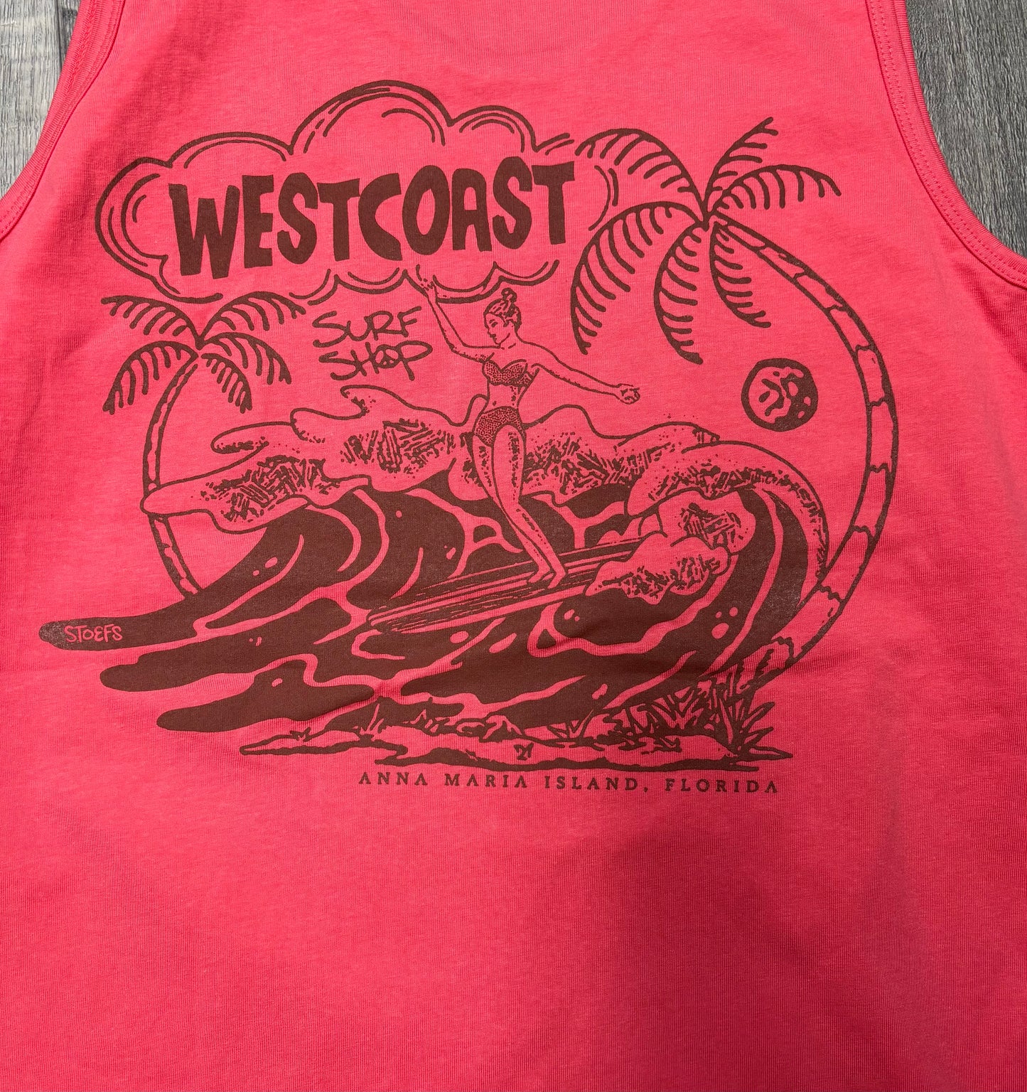 West Coast Surf Shop by Stoefs Studio Longboard Weather Tank