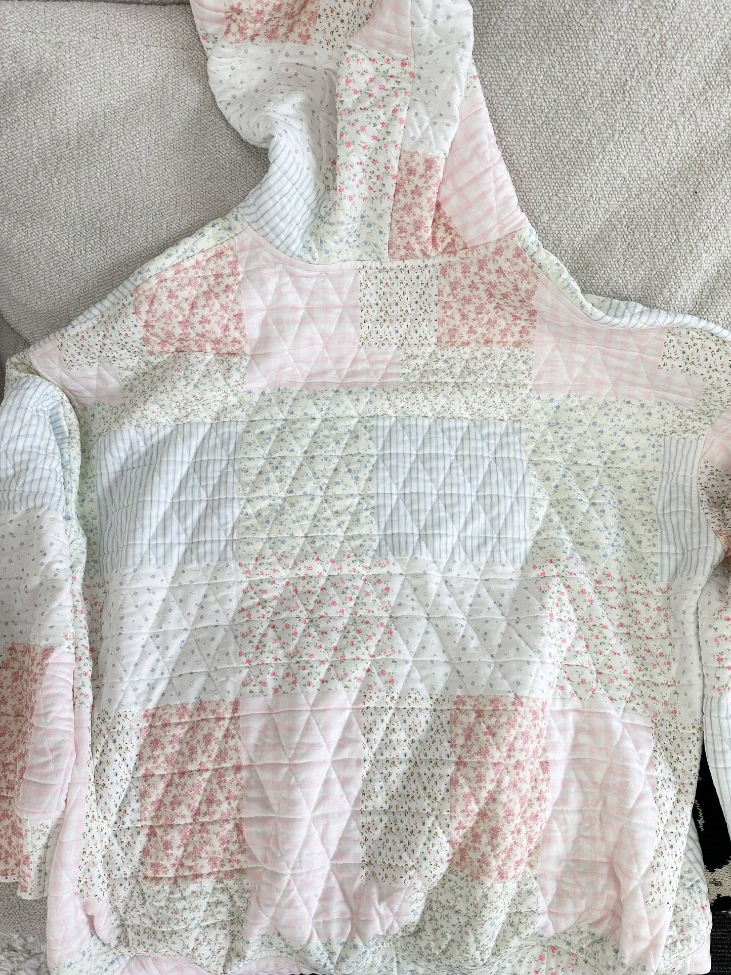 Quilted Pastel Hoodie