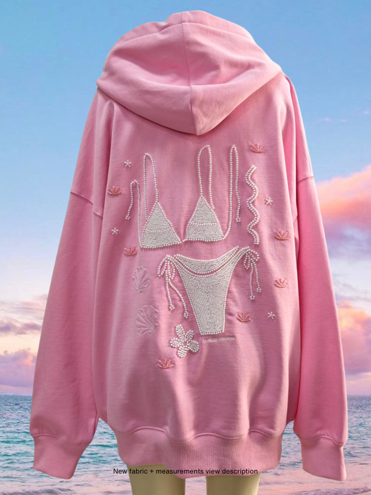 Lolli Pink Bikini Beaded Ocean Hoodie