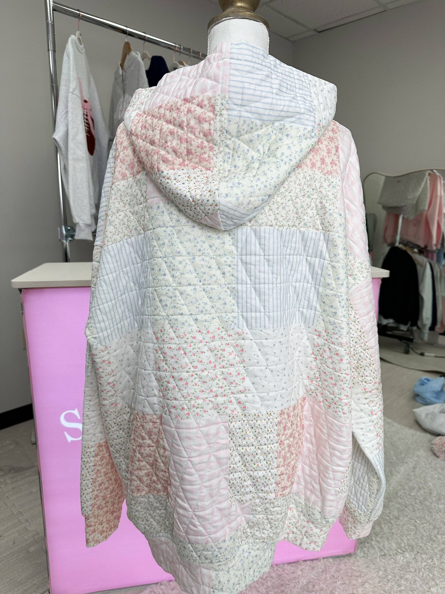 Quilted Pastel Hoodie