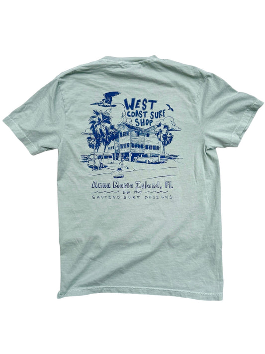 West Coast Surf Shop by Santino Surf Designs Tee