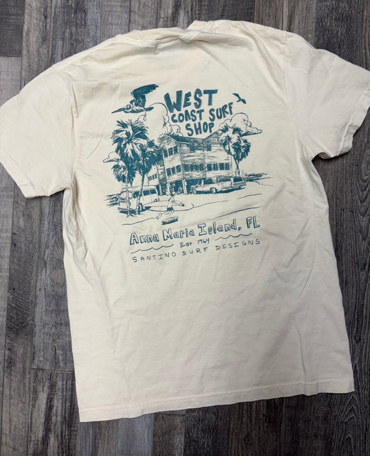 West Coast Surf Shop by Santino Surf Designs Tee
