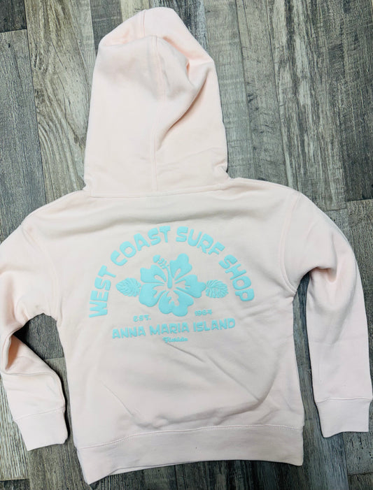 West Coast Surf Shop Youth Puff Hibiscus Hoodie