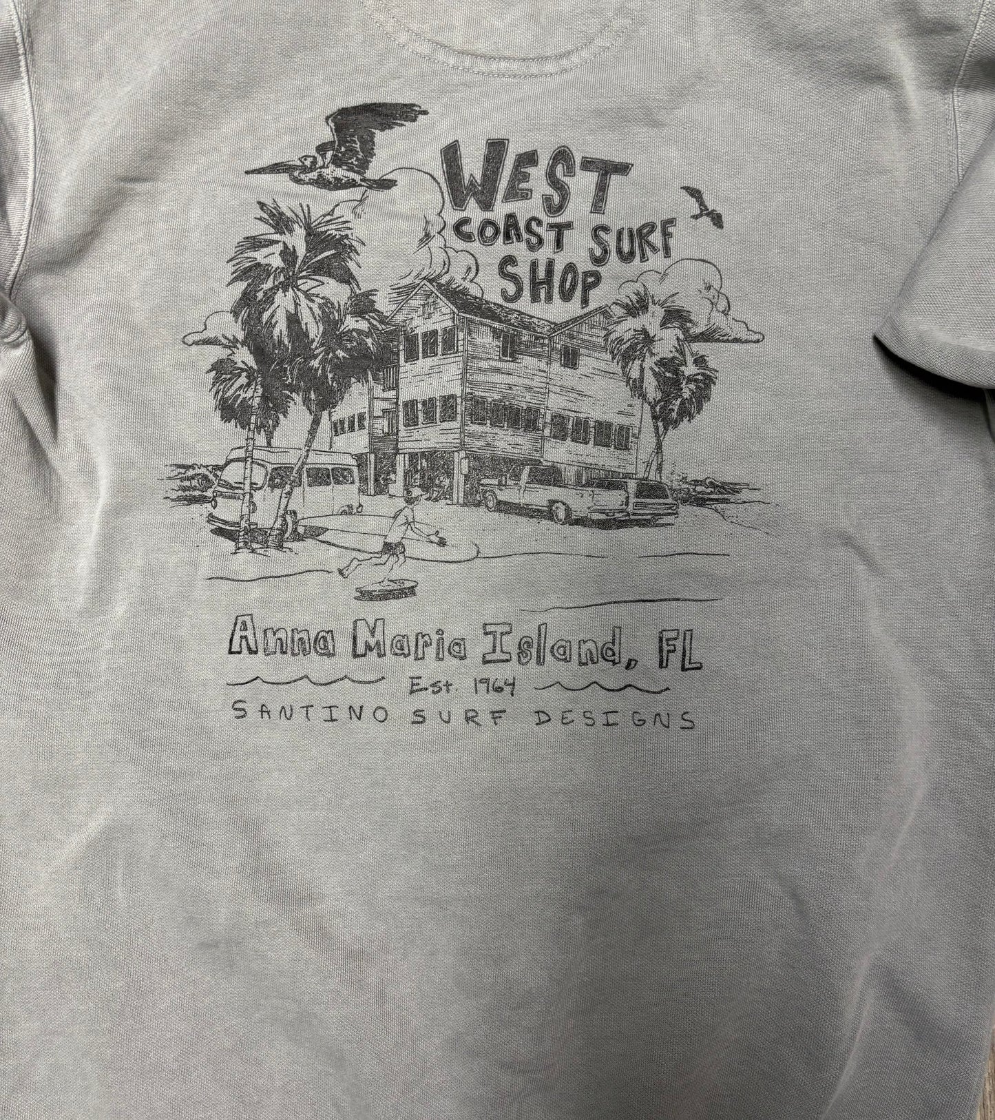 West Coast Surf Shop by Santino Surf Designs Sweatshirt