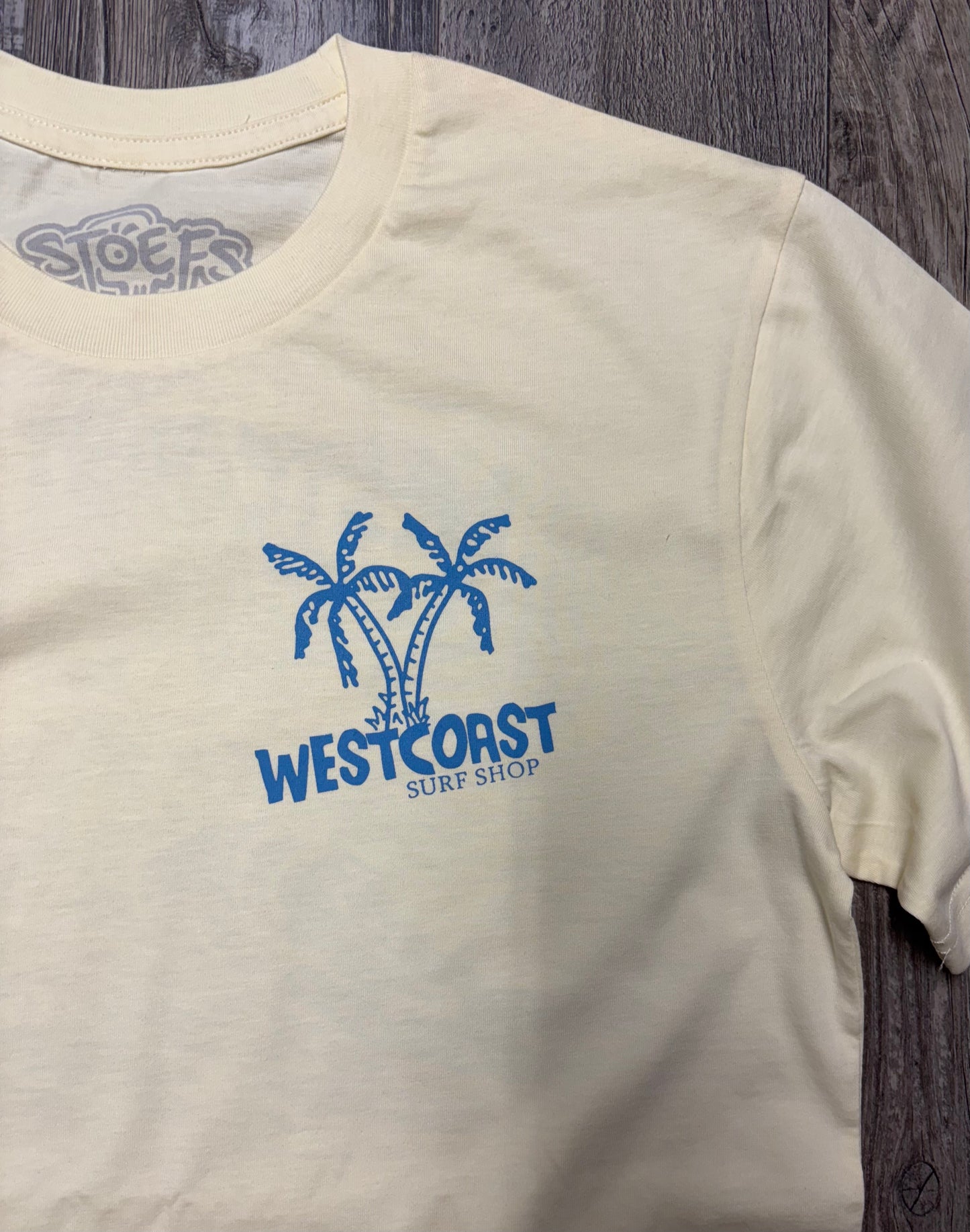 West Coast Surf Shop by Stoefs Studio Longboard Weather Tee