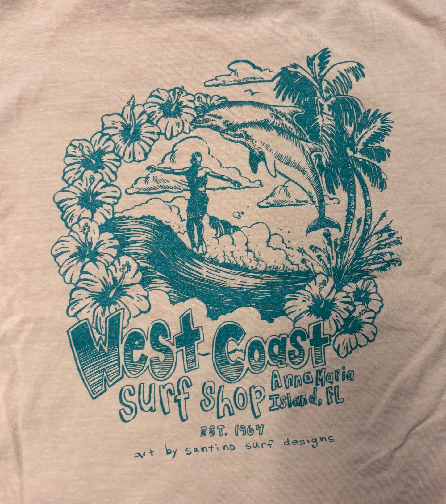 West Coast Surf Shop by Santino Surf Designs Womens Tee