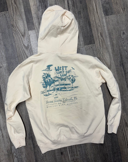 West Coast Surf Shop by Santino Surf Designs Hoodie