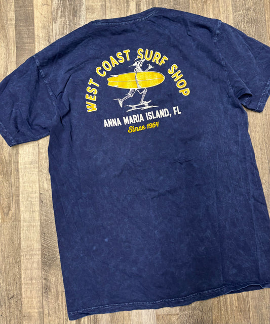 West Coast Surf Shop Skating Surfing Skeleton Tee