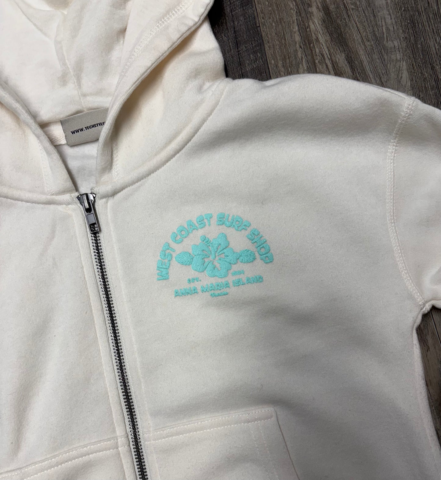 West Coast Surf Shop Youth Puff Hibiscus Zip Hoodie