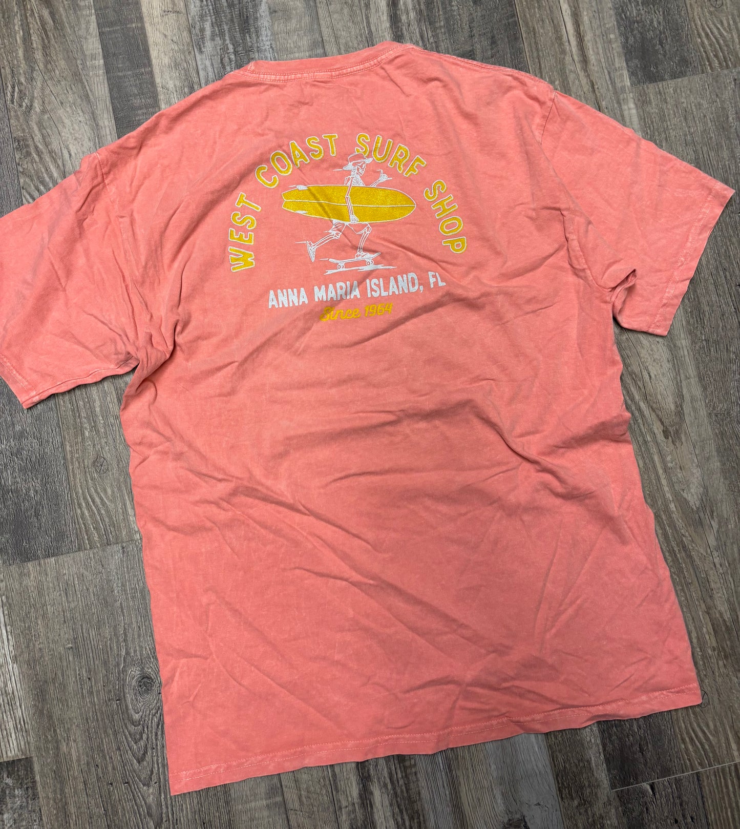 West Coast Surf Shop Skating Surfing Skeleton Tee