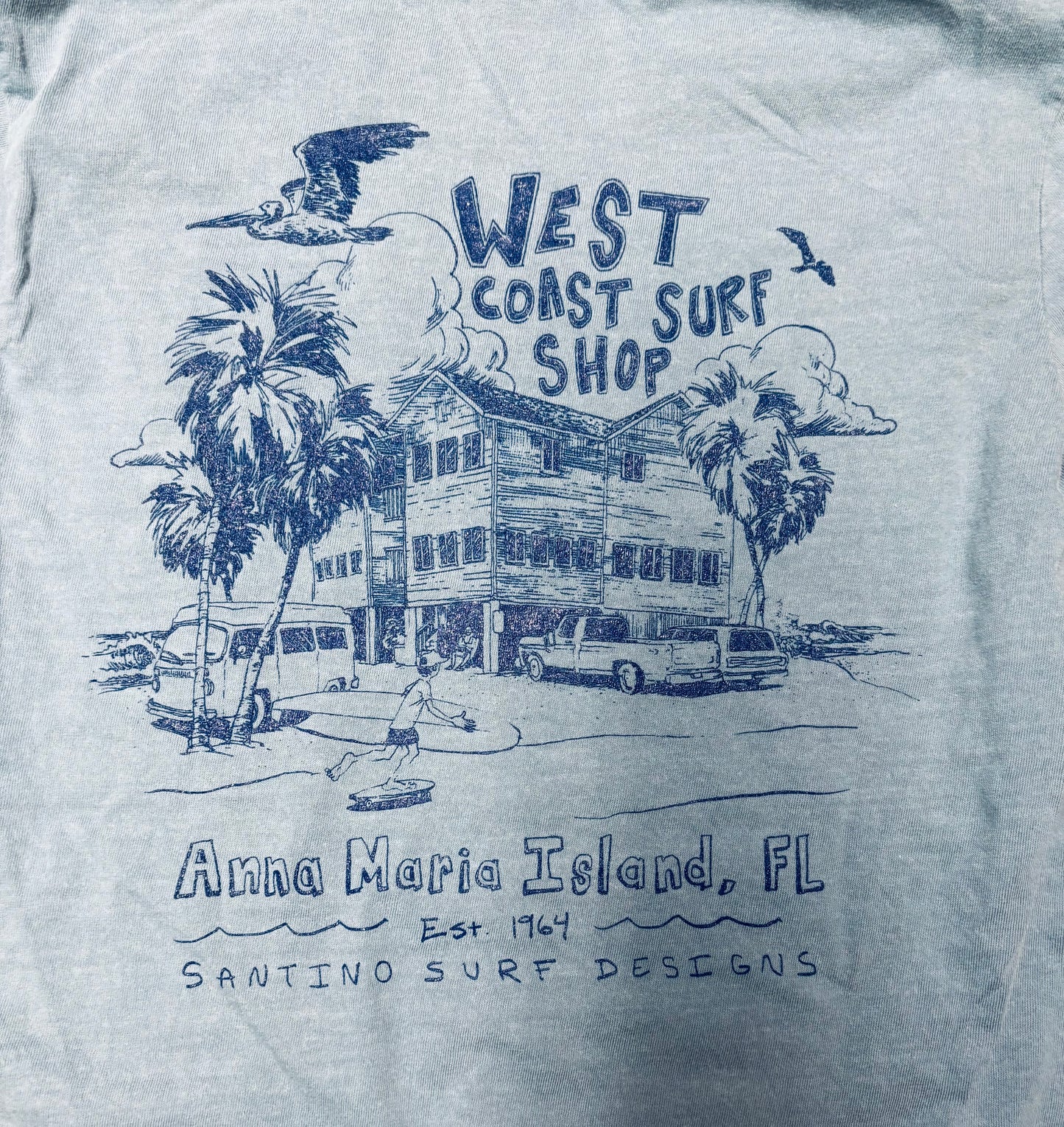 West Coast Surf Shop by Santino Surf Designs Long Sleeve Tee