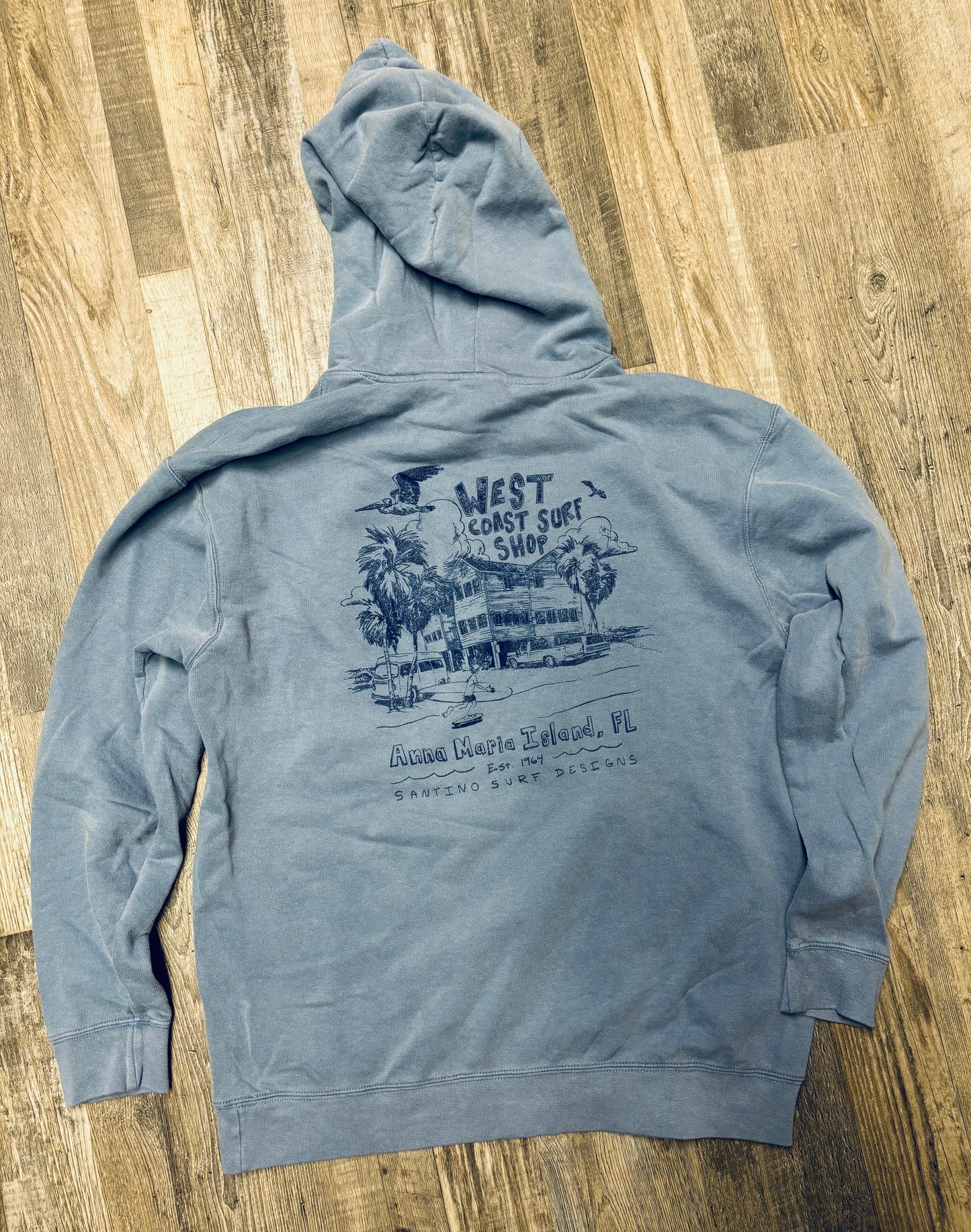 West Coast Surf Shop by Santino Surf Designs Hoodie