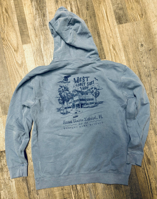 West Coast Surf Shop by Santino Surf Designs Hoodie