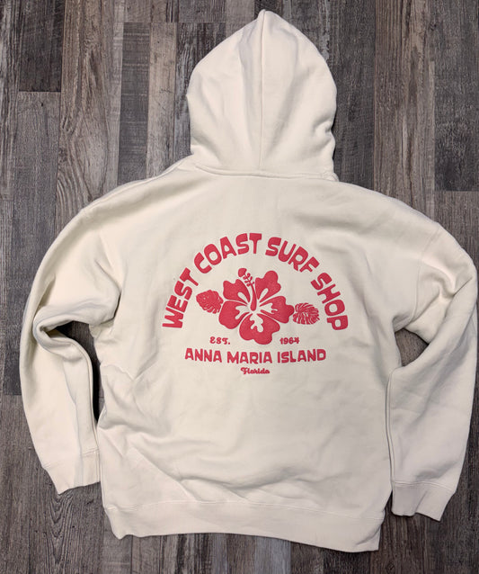West Coast Surf Shop Puff Hibiscus Hoodie