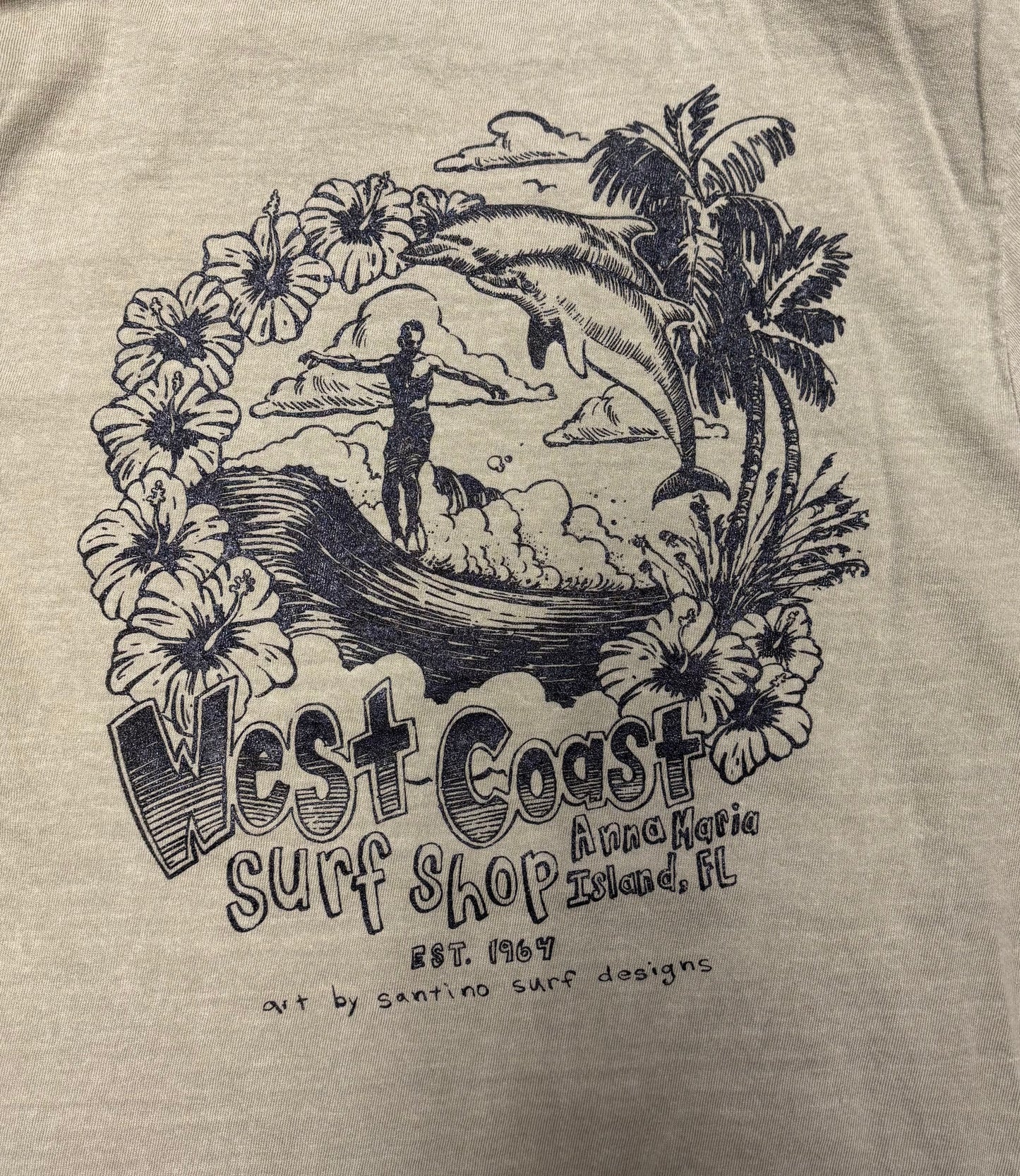 West Coast Surf Shop by Santino Surf Designs Long Sleeve Tee