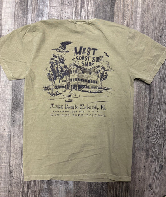 West Coast Surf Shop by Santino Surf Designs Tee