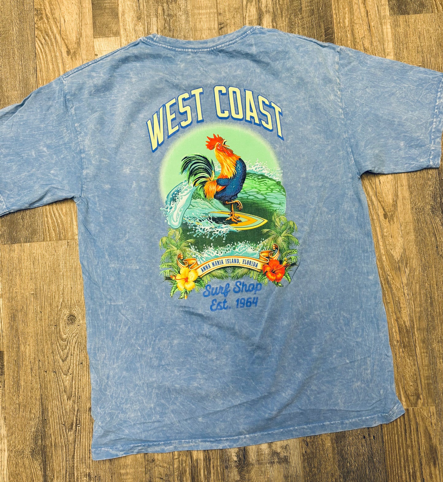 West Coast Surf Shop Surfing Rooster Tee