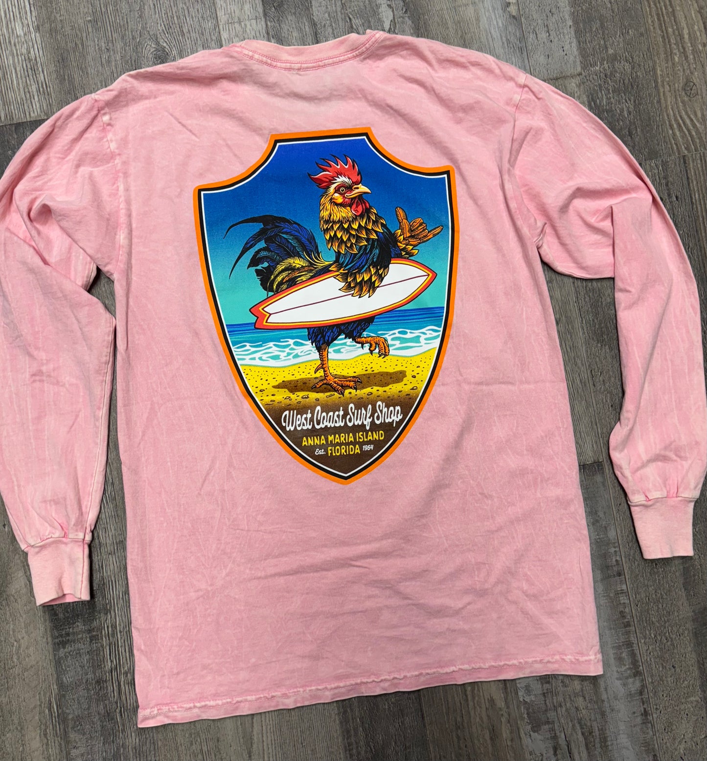 West Coast Surf Shop Rooster Long Sleeve Tee