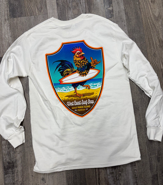 West Coast Surf Shop Rooster Long Sleeve Tee
