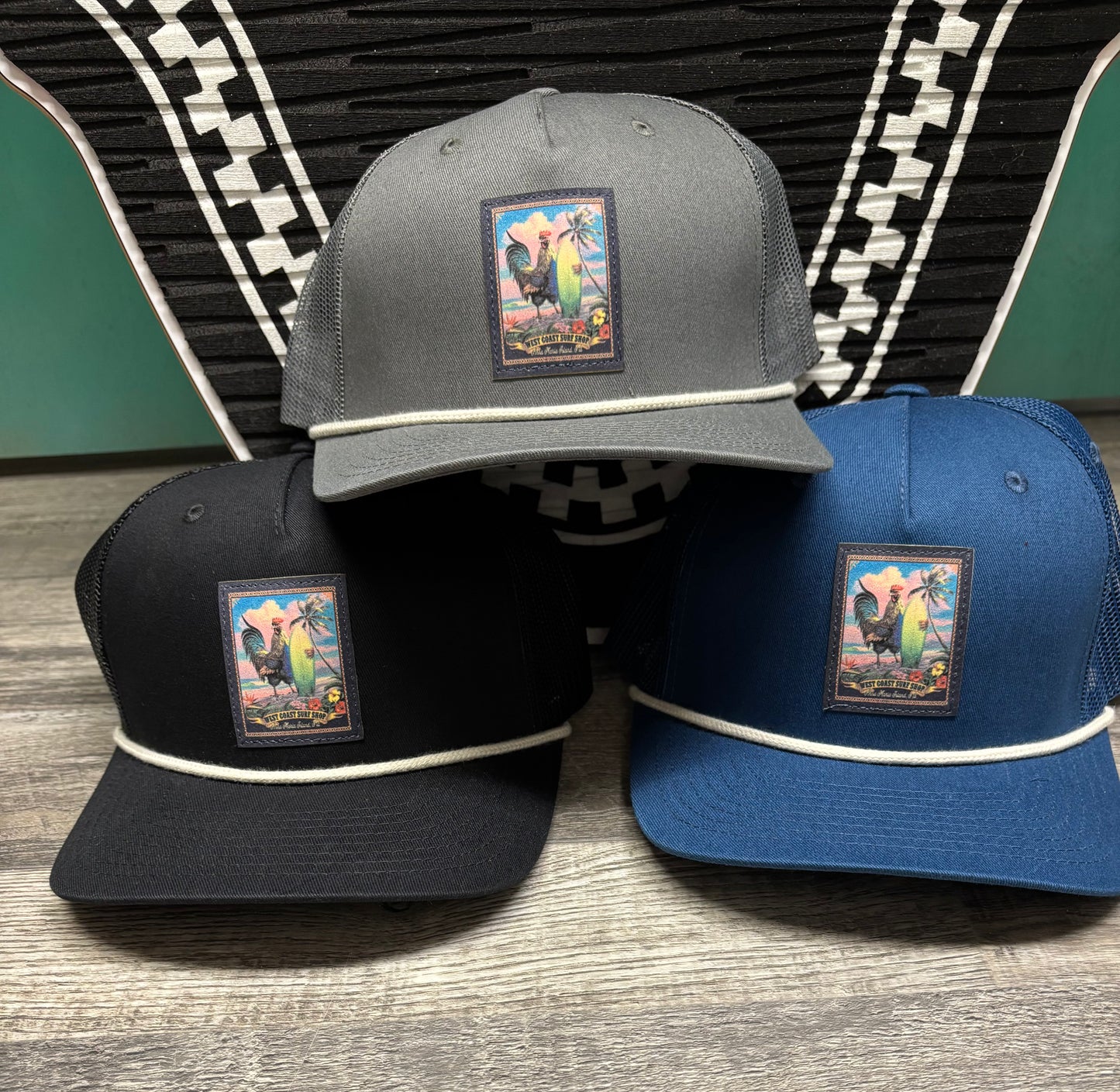 West Coast Surf Shop Surfing Rooster Hat