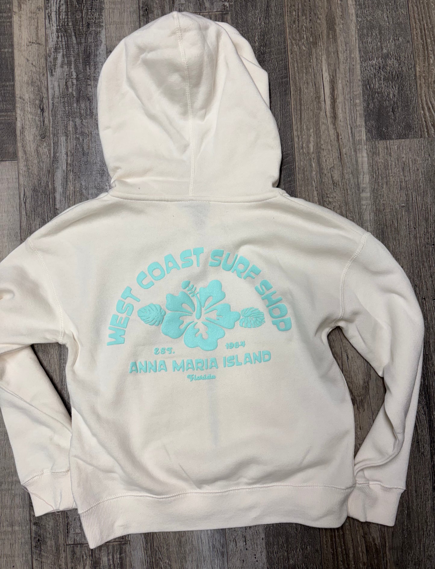 West Coast Surf Shop Youth Puff Hibiscus Zip Hoodie