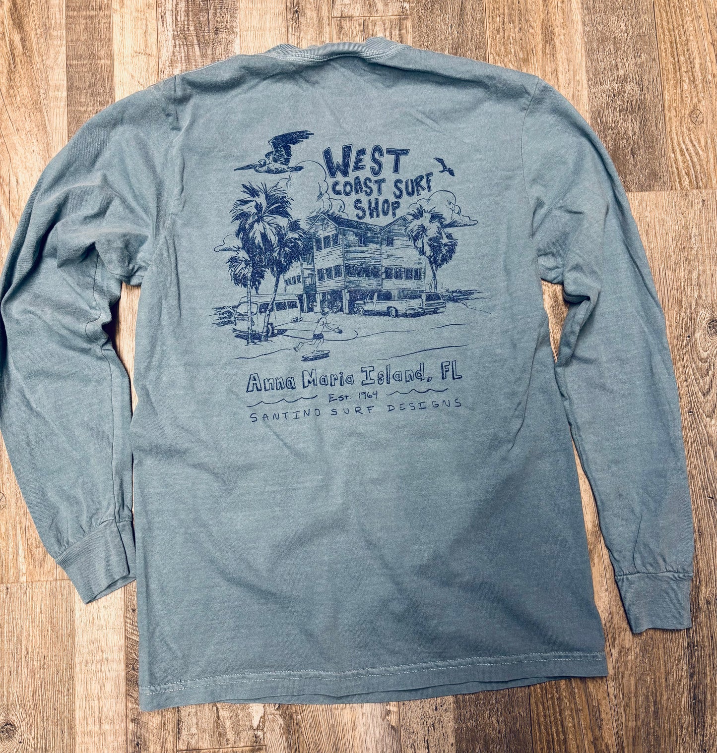 West Coast Surf Shop by Santino Surf Designs Long Sleeve Tee