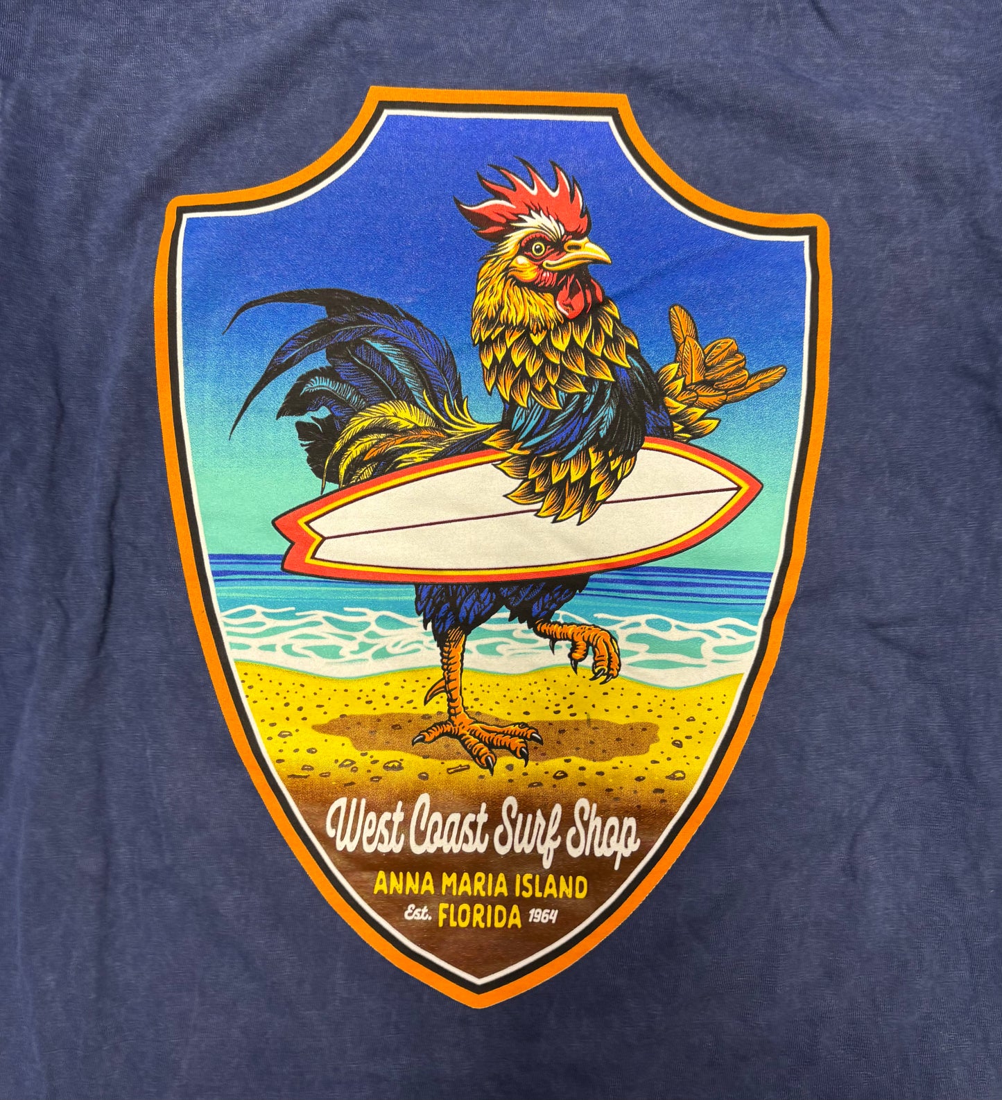 West Coast Surf Shop Rooster Long Sleeve Tee