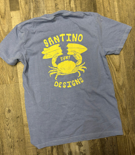 Santino Surf Designs Lt Blue Stone Crab Tee