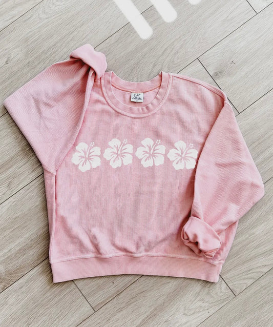 Hibiscus Thermal Vintage Pullover