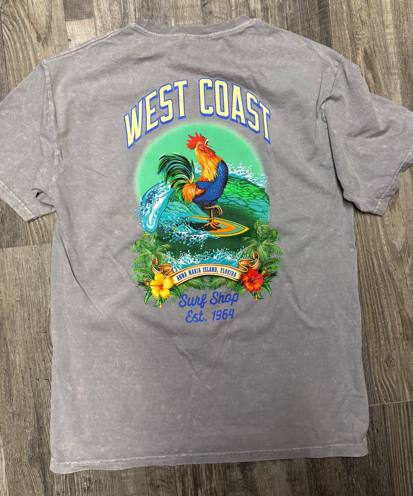West Coast Surf Shop Surfing Rooster Tee