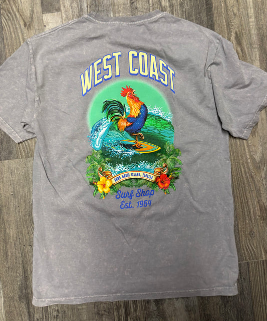 West Coast Surf Shop Surfing Rooster Tee