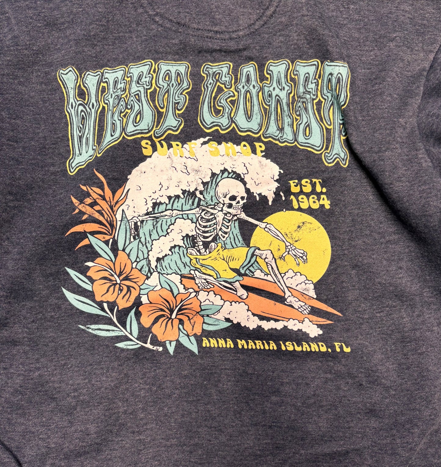 West Coast Surf Shop Skelly Zip Up Hoodie