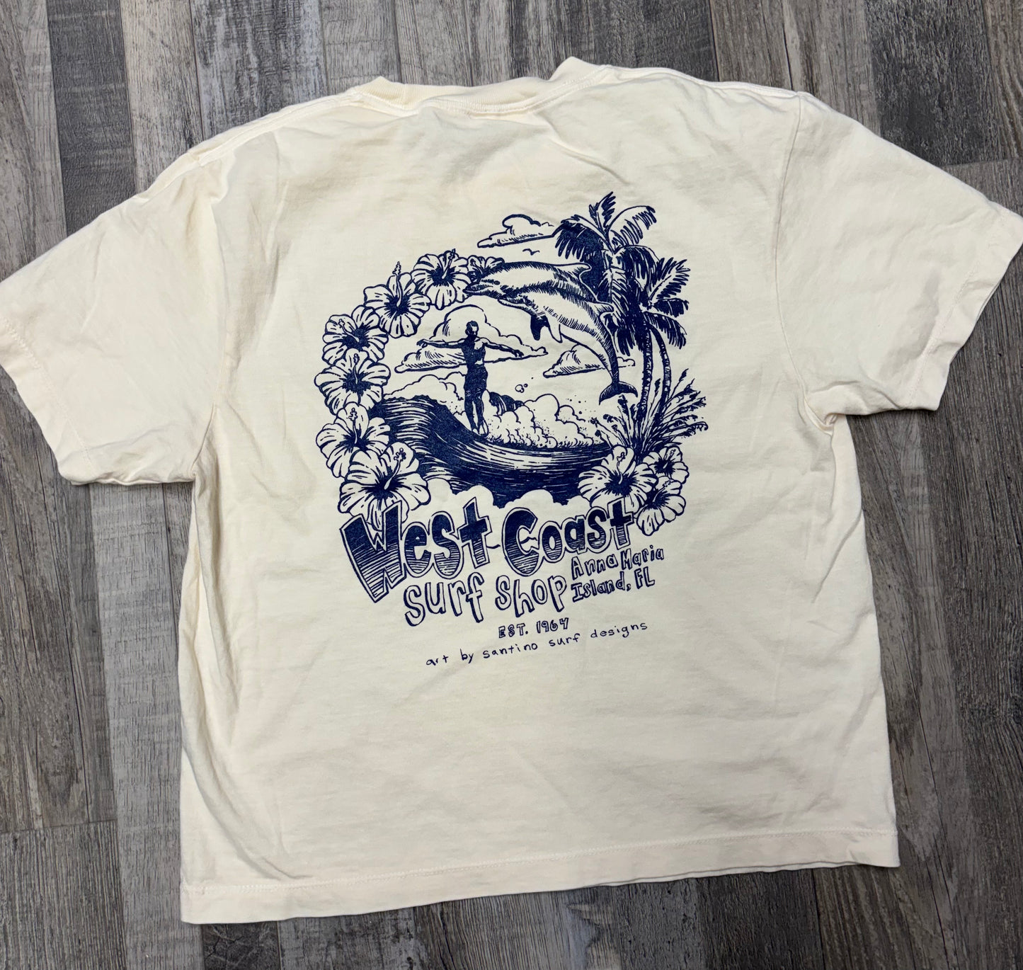 West Coast Surf Shop by Santino Surf Designs Womens Tee