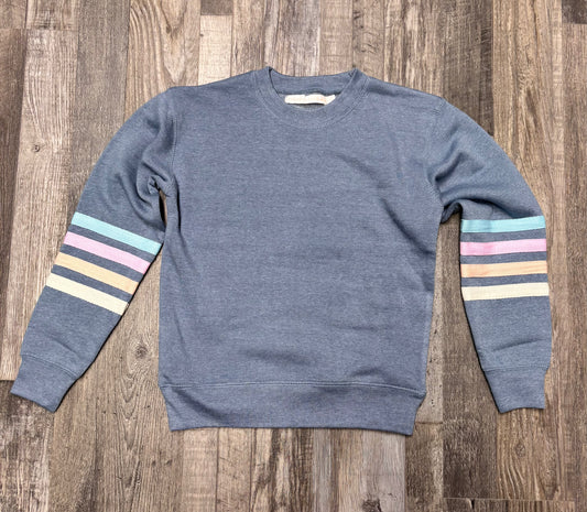 Crew Neck Stripe Sweatshirt girls