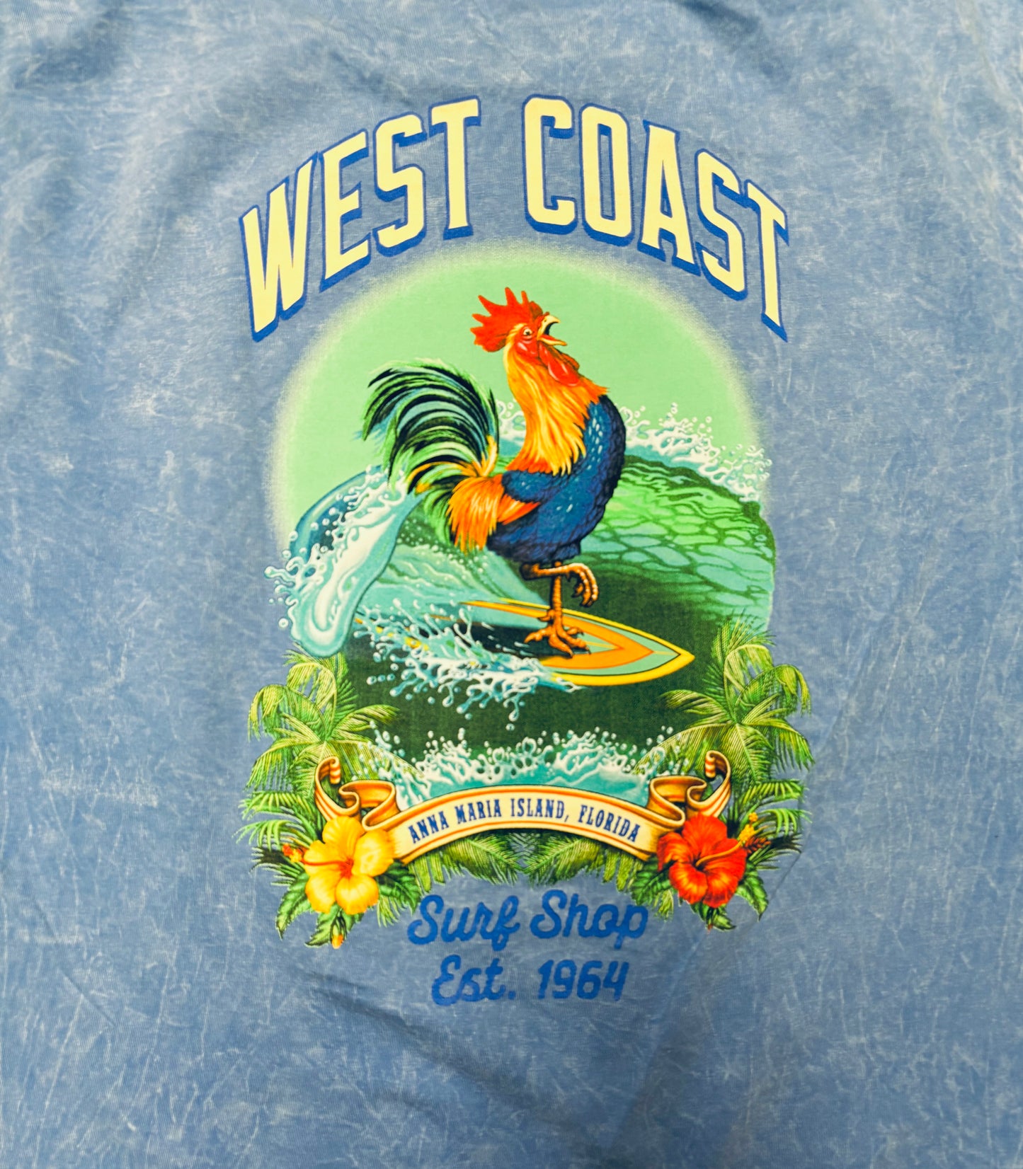 West Coast Surf Shop Surfing Rooster Tee