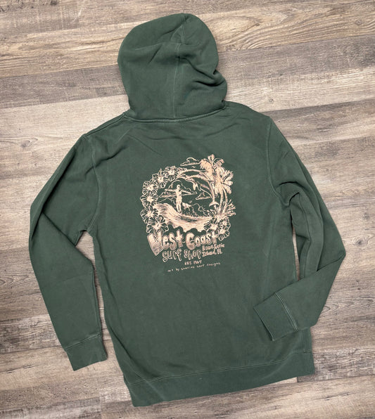 West Coast Surf Shop by Santino Surf Designs Hoodie