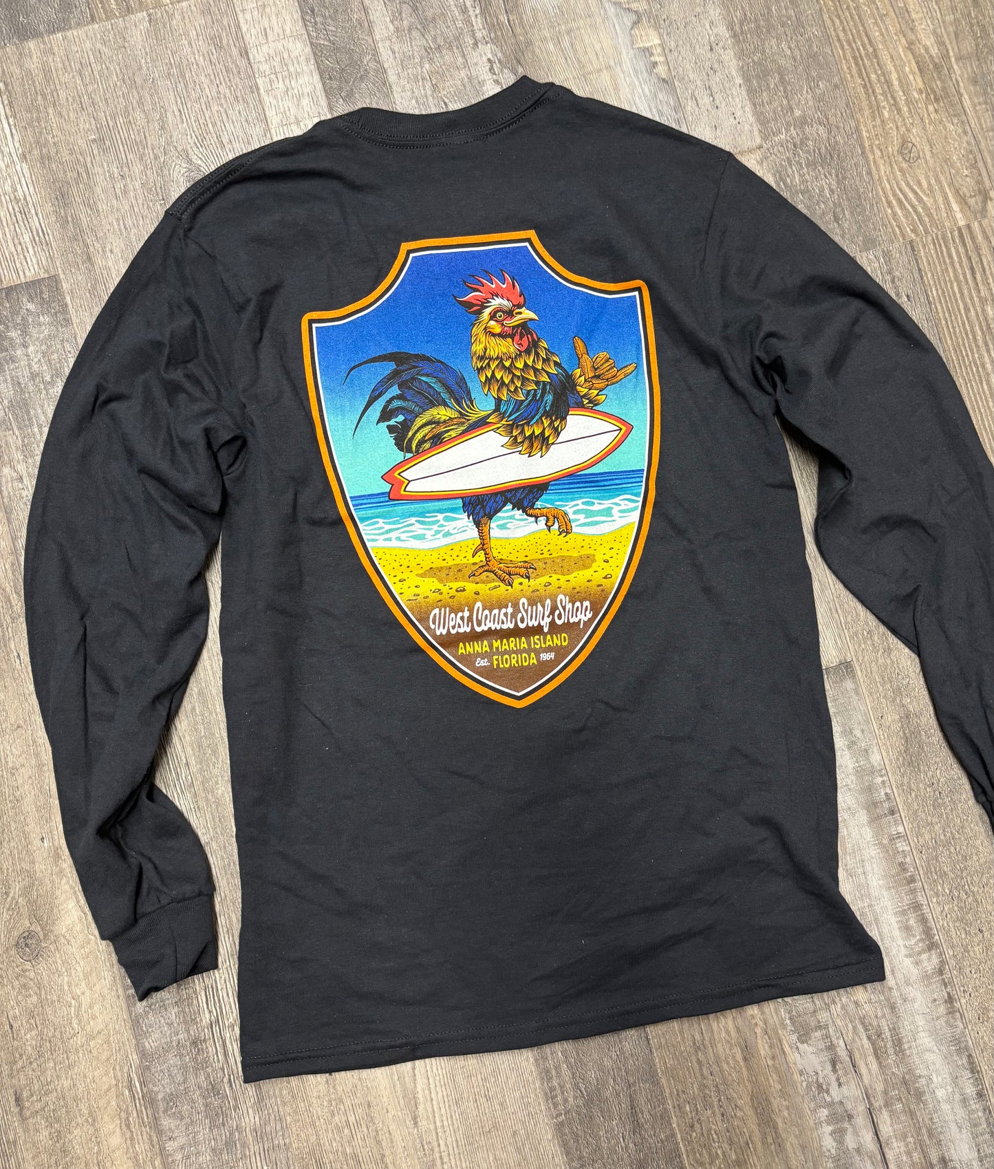 West Coast Surf Shop Rooster Long Sleeve Tee
