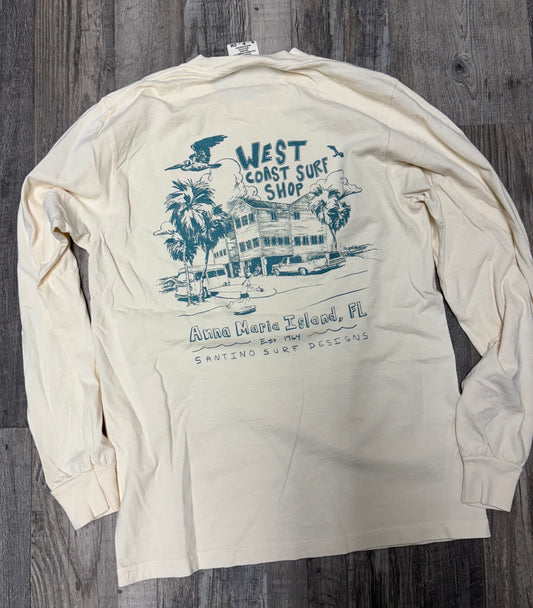 West Coast Surf Shop by Santino Surf Designs Long Sleeve Tee