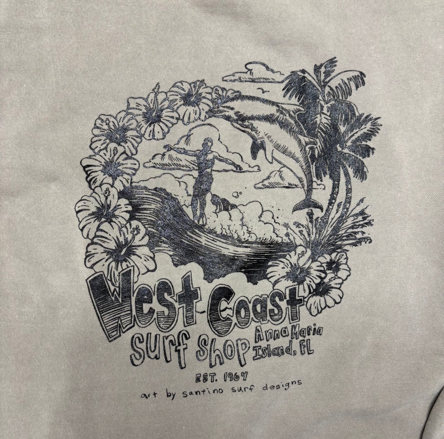West Coast Surf Shop by Santino Surf Designs Hoodie