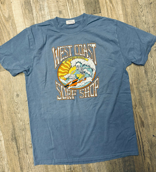 West Coast Surf Shop Surfing Skeleton Tee