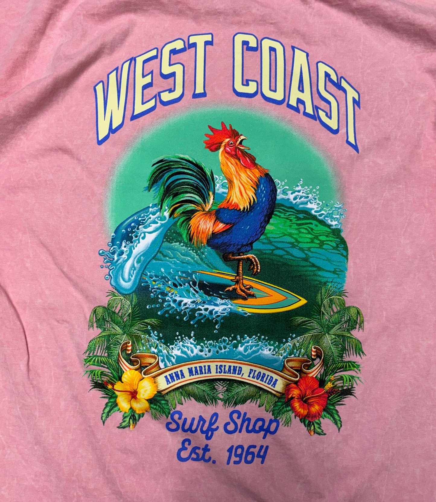 West Coast Surf Shop Surfing Rooster Tee