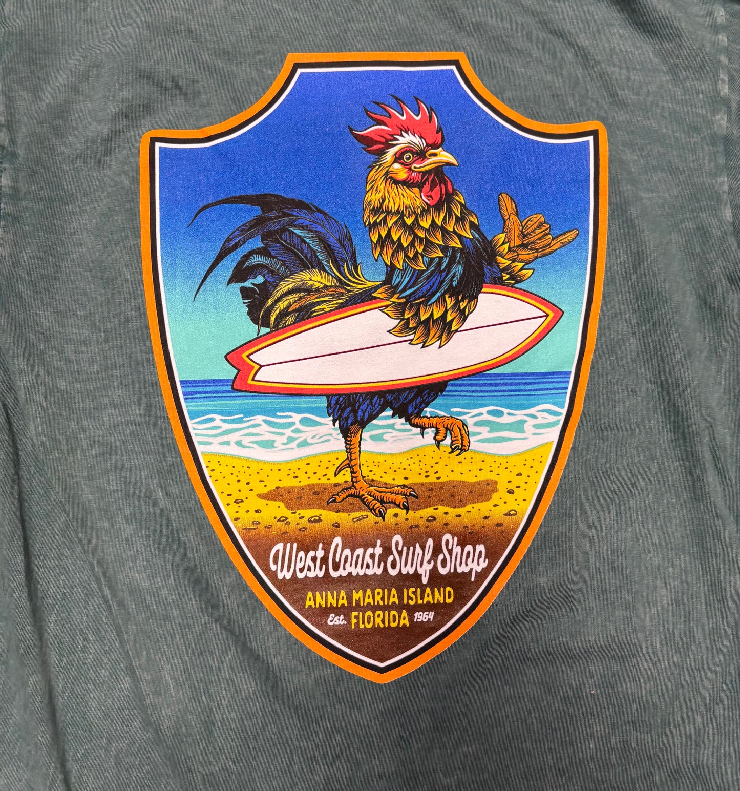 West Coast Surf Shop Rooster Long Sleeve Tee