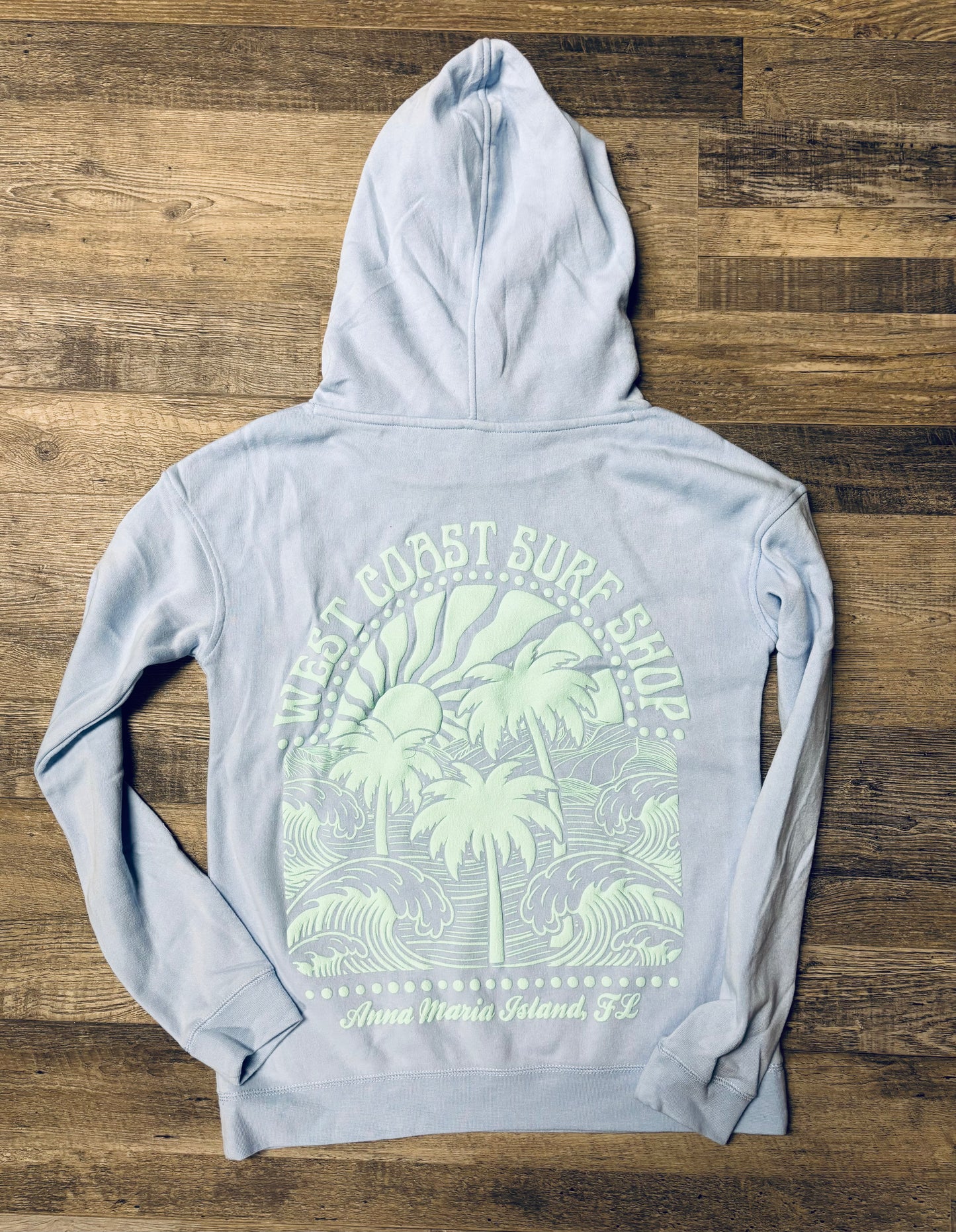 West Coast Surf Shop Puff Design Hoodie