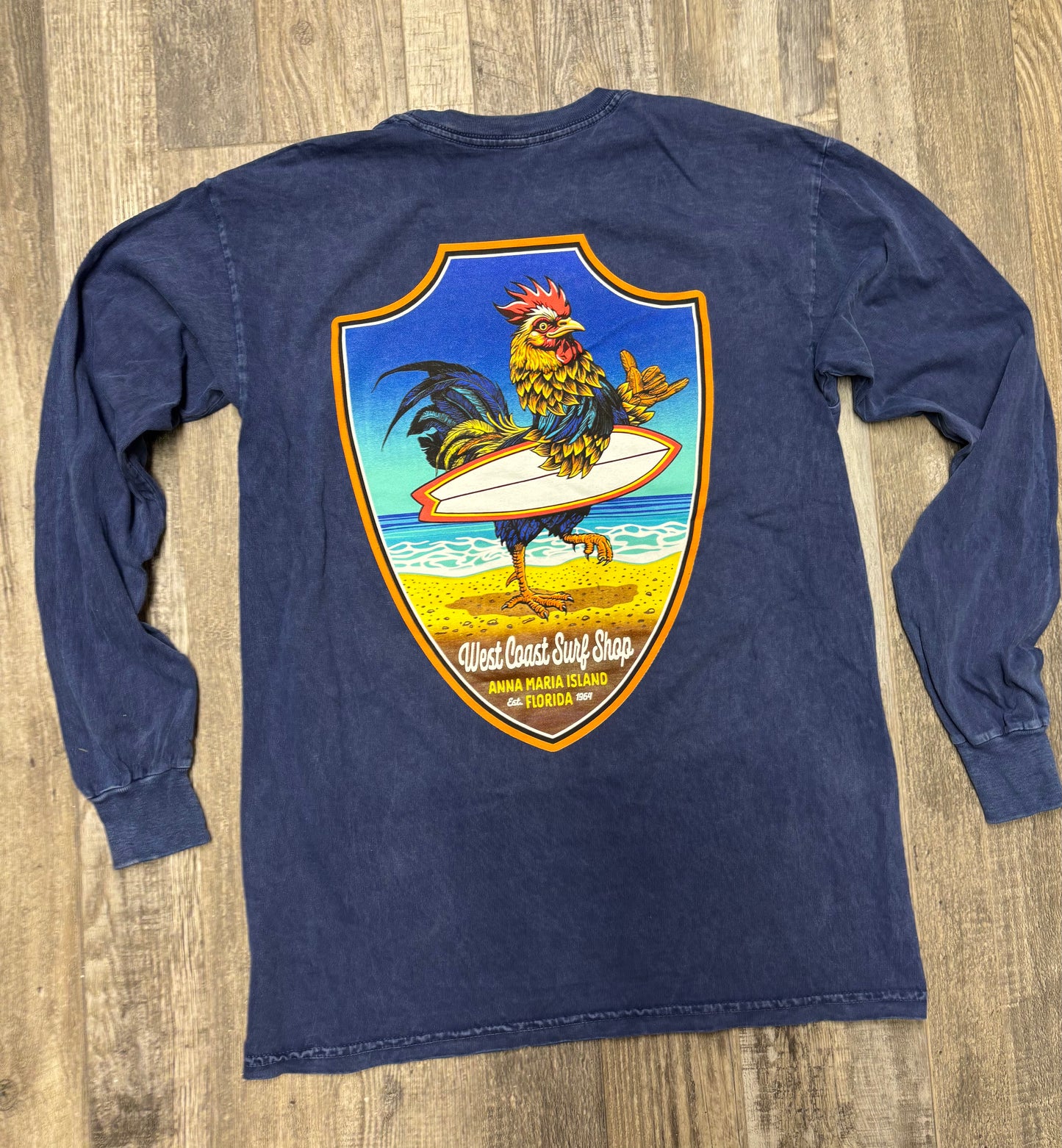 West Coast Surf Shop Rooster Long Sleeve Tee